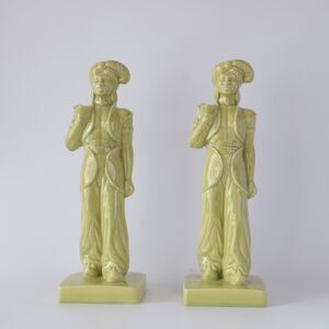 Gonder Ceramic Arts 1950 Figures Pair Pages The White Lotus Sicily MCM Vintage